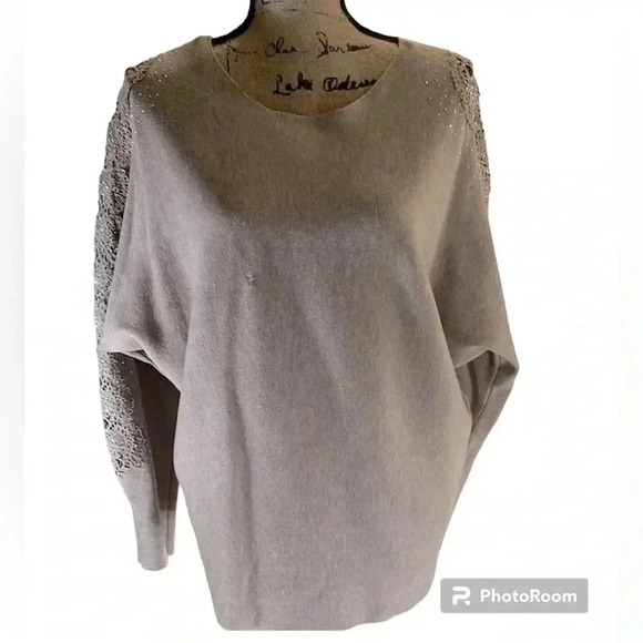 Sweet Rain, sweaters tops dolman batwing sleeve  light pink crewneck size XL - Picture 1 of 7